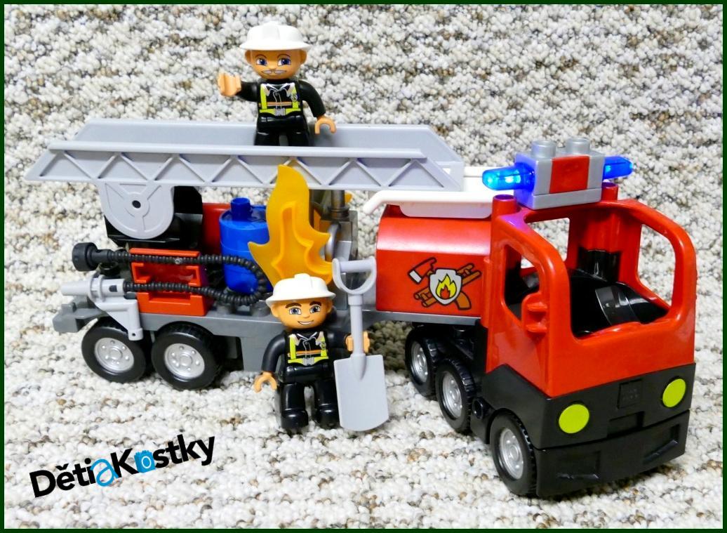 Lego® Duplo® Hasičské Auto Černý Tahač/Šedý Návěs