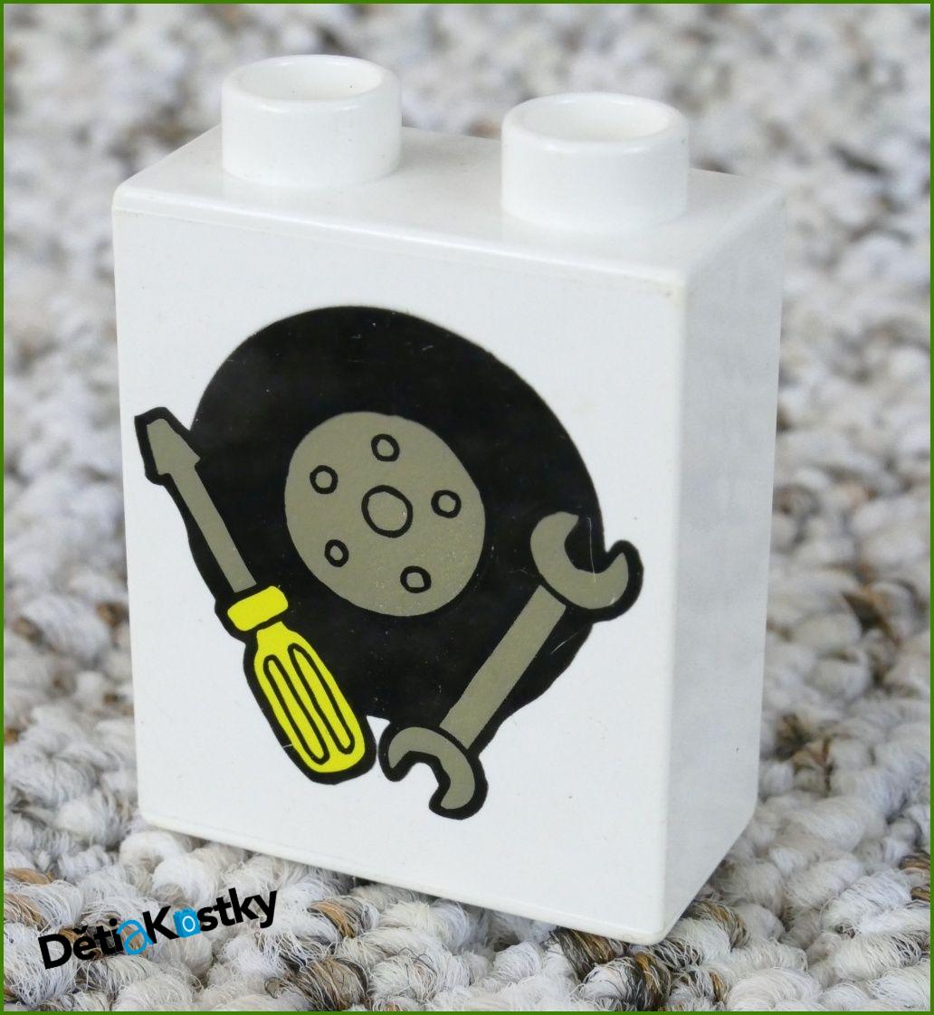 Lego® Duplo® Kostka 1x2x2 Bílá - Pneu a Nářadí