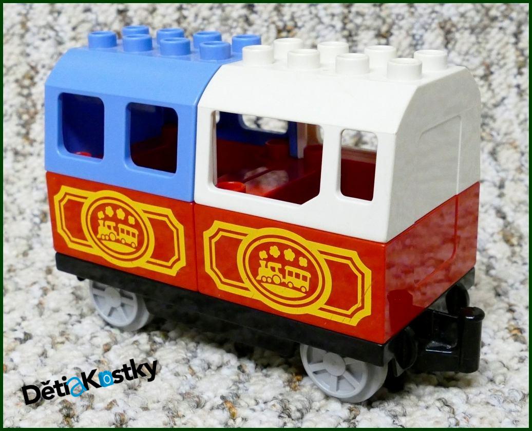 Lego® Duplo® Vagon pro Cestující - Set 10507 - Bílá/Modrá