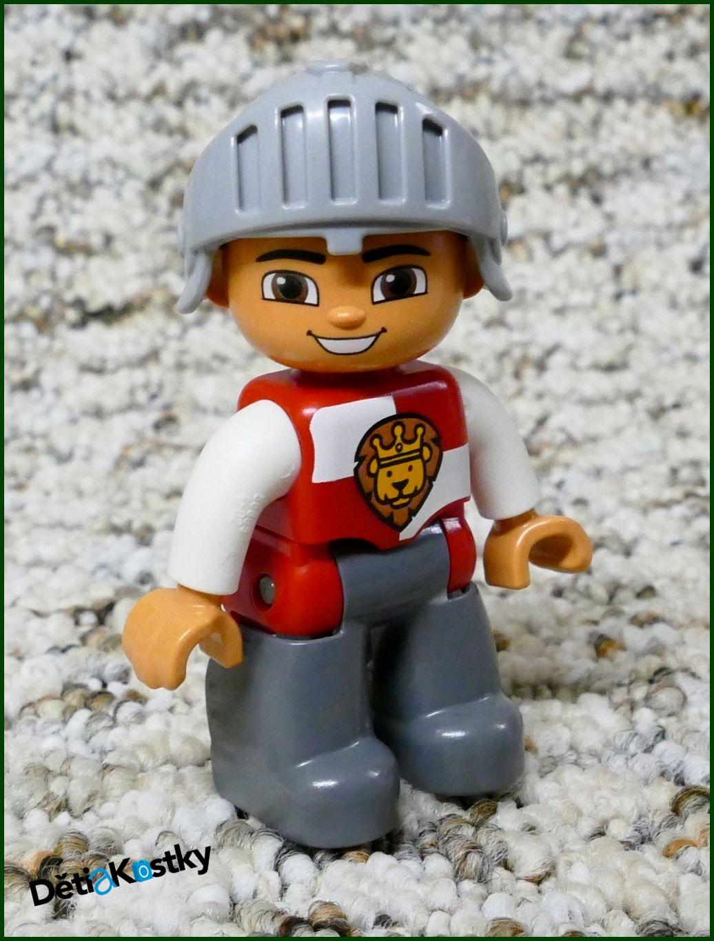 Lego® Duplo® Rytíř s Helmou Červený - Novější Typ