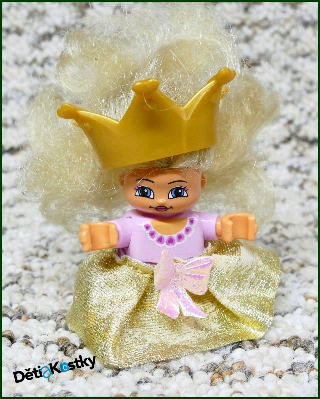 Lego® Duplo® Figurka Princezna Růžová s Vlasy, Korunou a Šaty
