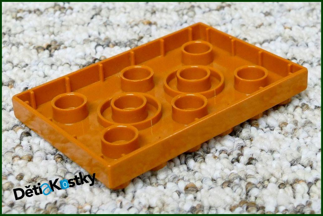 Lego® Duplo® Podložka/Destička 4x6 Hnědá (Stříška)