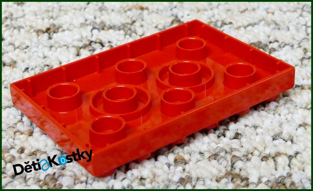 Lego® Duplo® Podložka/Destička 4x6 Červená (Stříška)