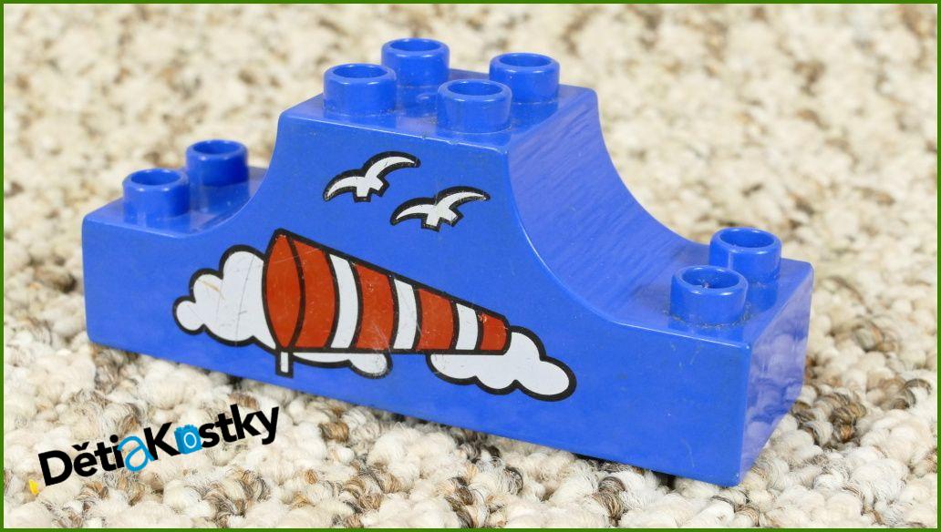 Lego® Duplo® Klenutá Kostka 2x6 Modrá - Směr Větru