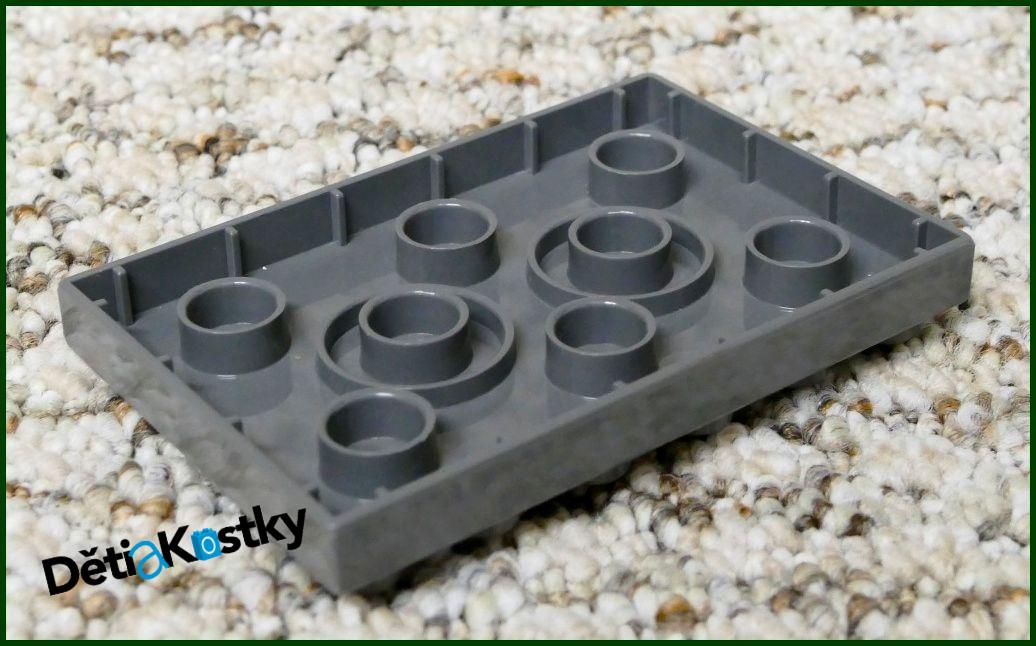 Lego® Duplo® Podložka/Destička 4x6 Tmavě Šedá (Stříška)