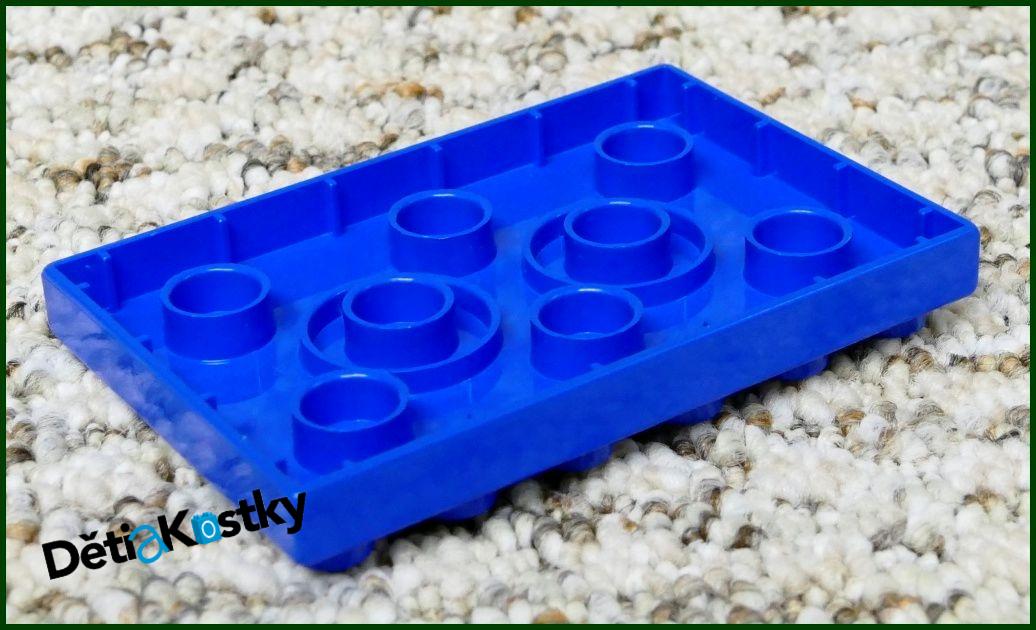 Lego® Duplo® Podložka/Destička 4x6 Tmavě Modrá (Stříška)