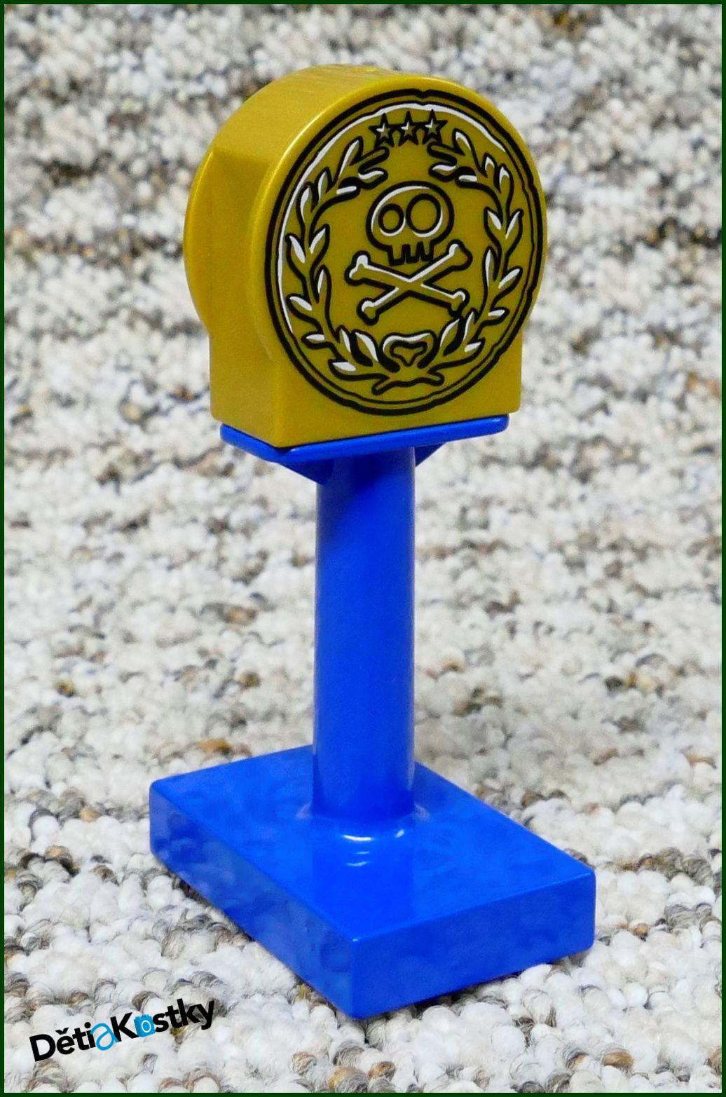 Lego® Duplo® Značka Zlatá Kulatá - Lebka/Piráti