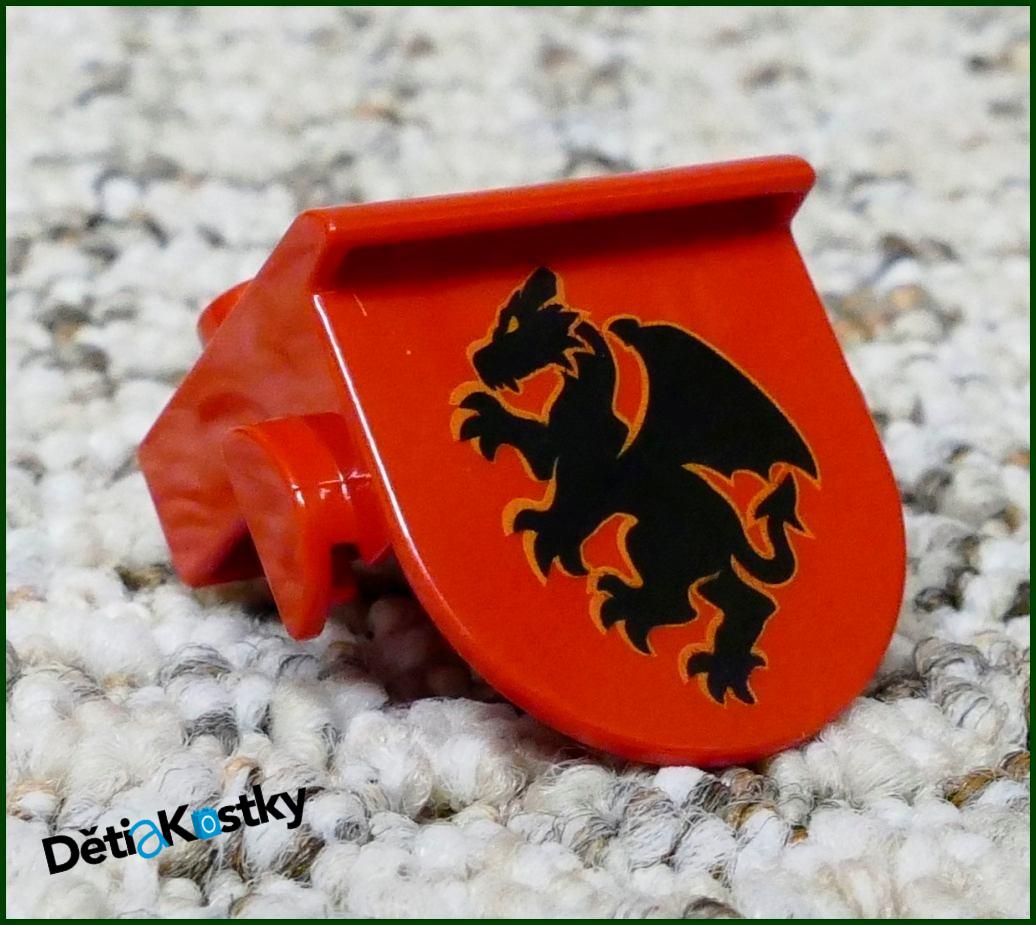 Lego® Duplo® Připínací Kostka (Erb) Červená - Drak