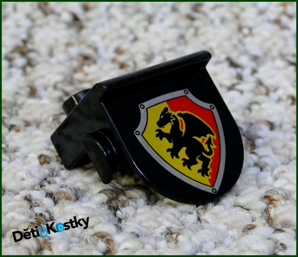 Lego® Duplo® Připínací Kostka (Erb) Černá - Drak