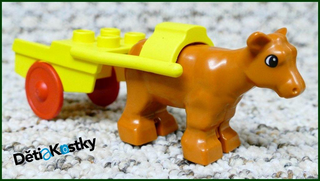 Lego® Duplo® Telátko Hnědé - Žlutý Vozík
