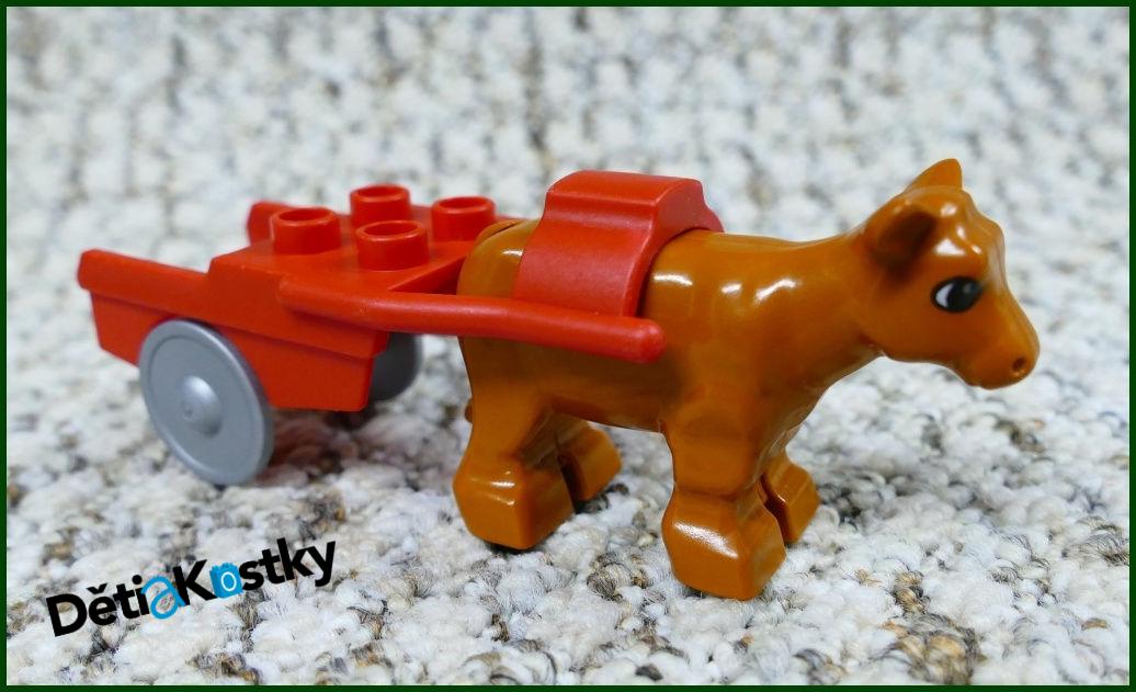Lego® Duplo® Telátko Hnědé Starší - Červený Vozík