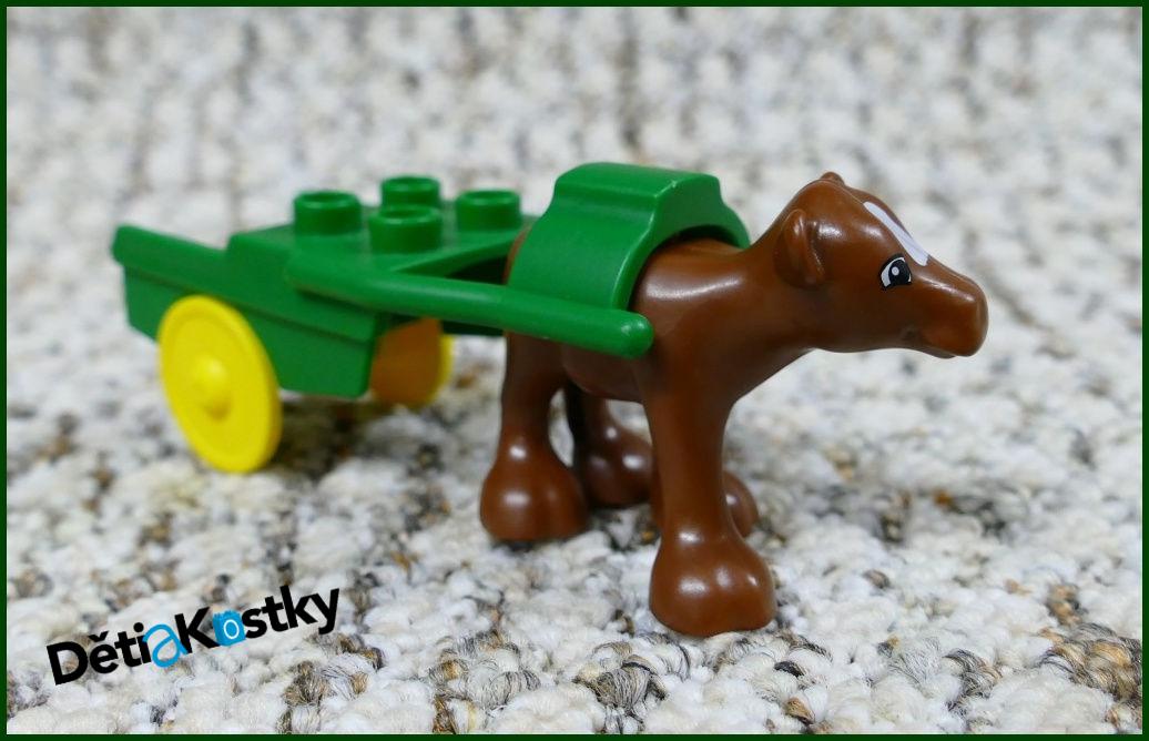 Lego® Duplo® Telátko Hnědé Novější - Zelený Vozík