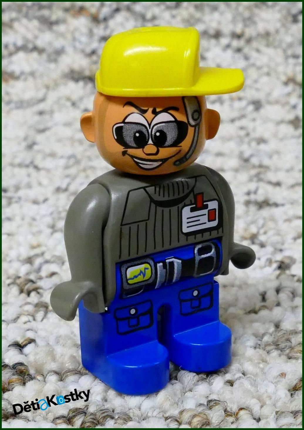 Lego® Duplo® Figurka Servisák Šedý - Žlutý Otočný Kšilt