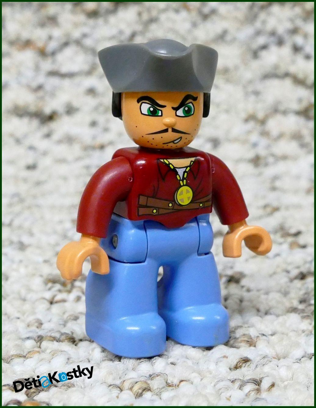 Lego® Duplo® Postavička Pirát - Šedý Klobouk