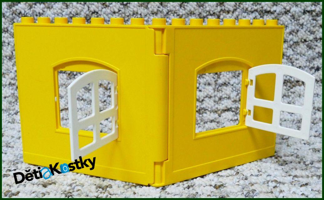 Lego® Duplo® Stěna Domu s Okny Oranžová