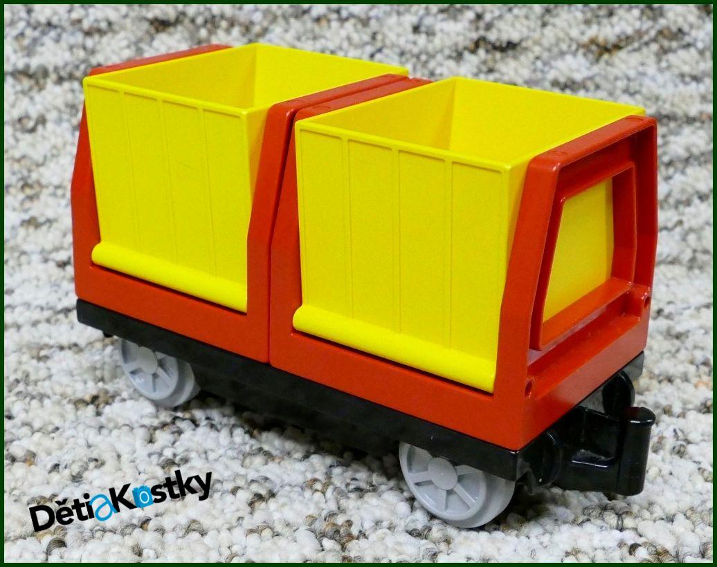 Lego® Duplo® Vagon - Kontejnery Nákladní - Žluto/Červené