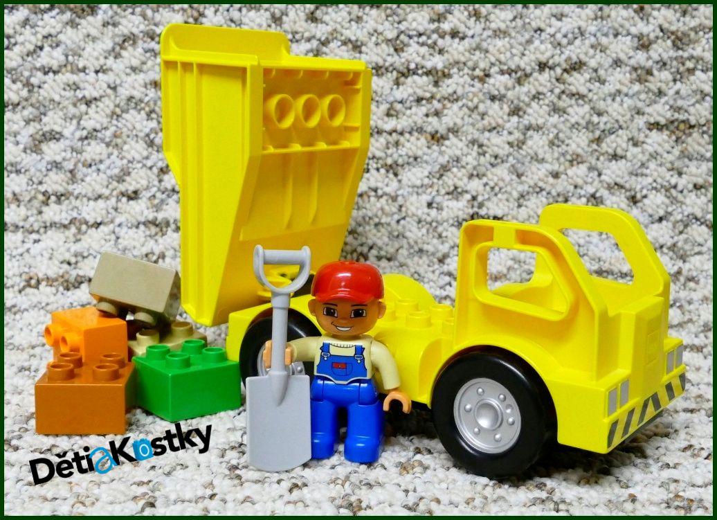 Lego® Duplo® Nákladní Auto Vyklápěcí s Figurkou, Lopatou a Kostkami