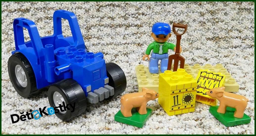 Lego® Duplo® Traktor s Figurkou, Deskou a Zvířátky