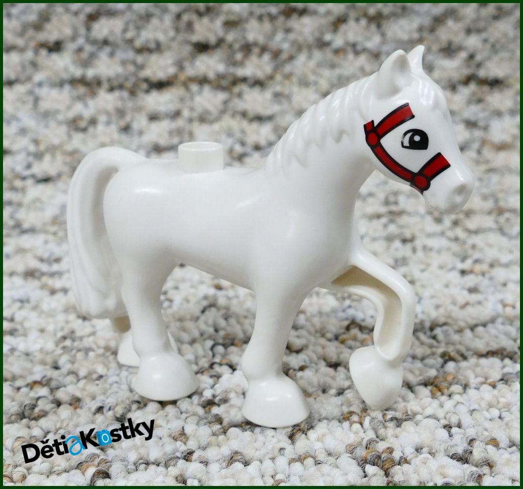 Lego® Duplo® Kůň Bílý - Rytíři - Potisk Pouze Uzda