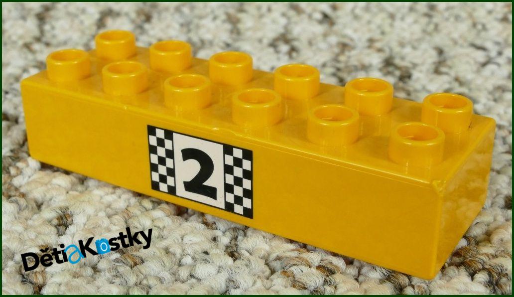 Lego® Duplo® Kostka 2x6 Oranžová Stupeň Vítěžů - 2