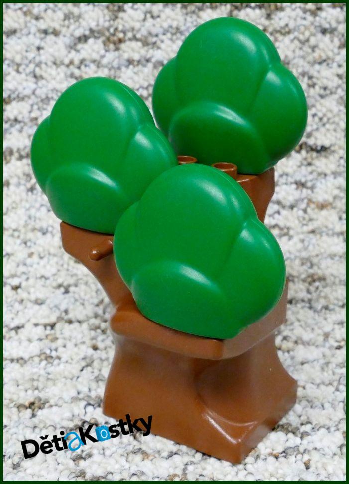 Lego® Duplo® Strom Hnědý - 3 Tmavě Zelené Korunky
