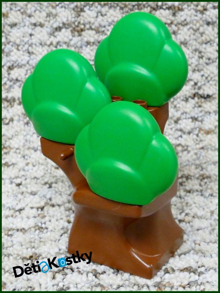 Lego® Duplo® Strom Hnědý - 3 Světle Zelené Korunky