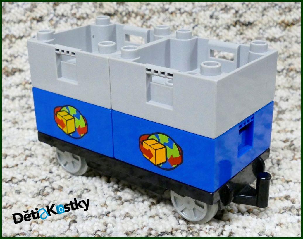 Lego® Duplo® Vagon Vysoký - Nízké Korby - Poštovní a Šedé
