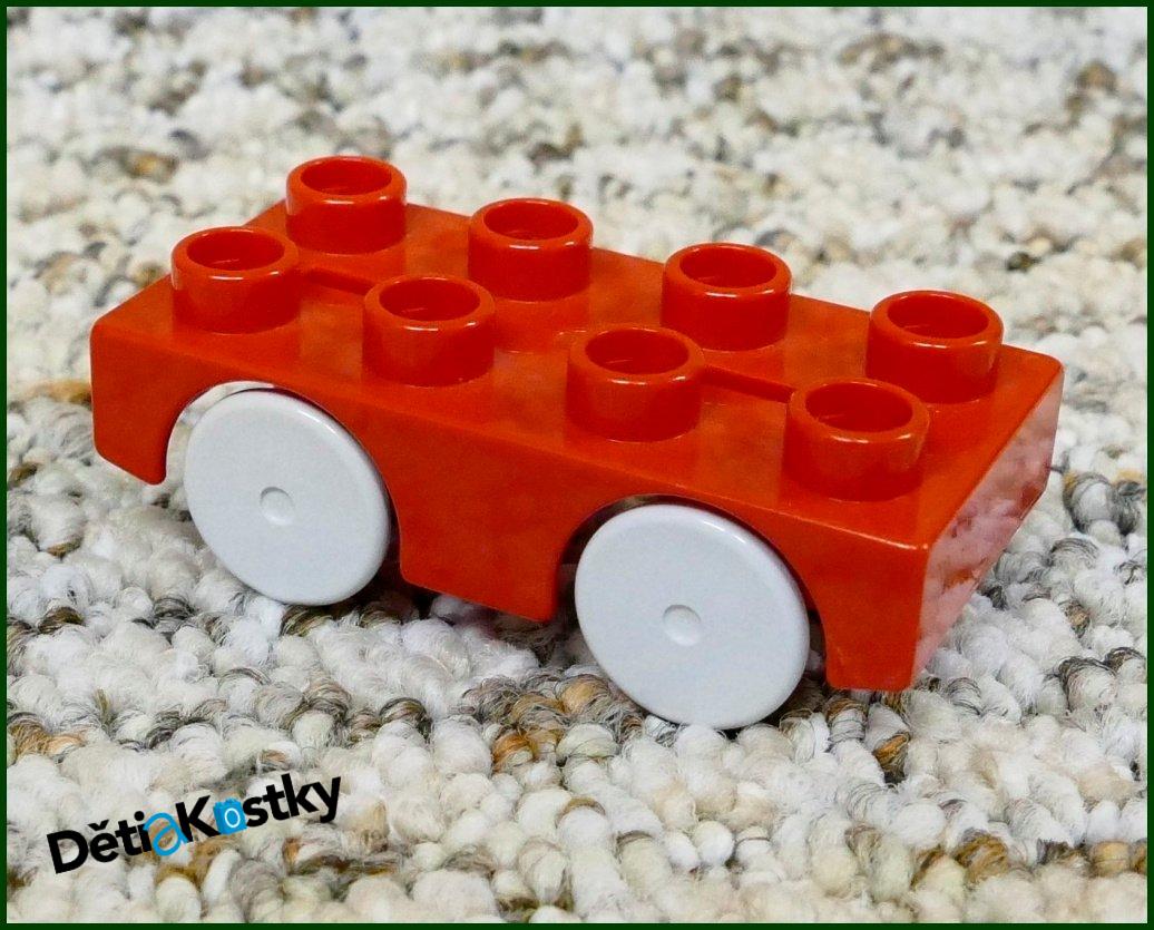 Lego® Duplo® Podvozek Malý 2x4 Červený - Bílá Kola
