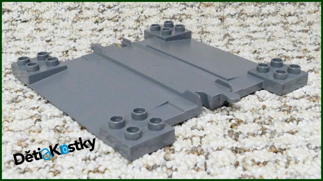 Lego® Duplo® Přejezd bez Závor (Novější Šedá)