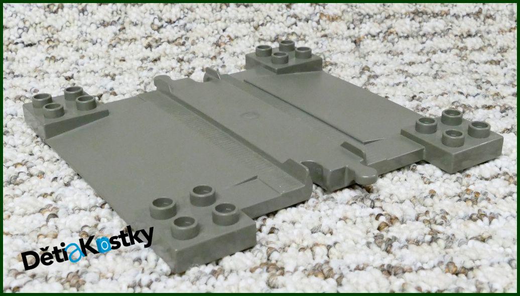 Lego® Duplo® Přejezd bez Závor (Starší Šedá)