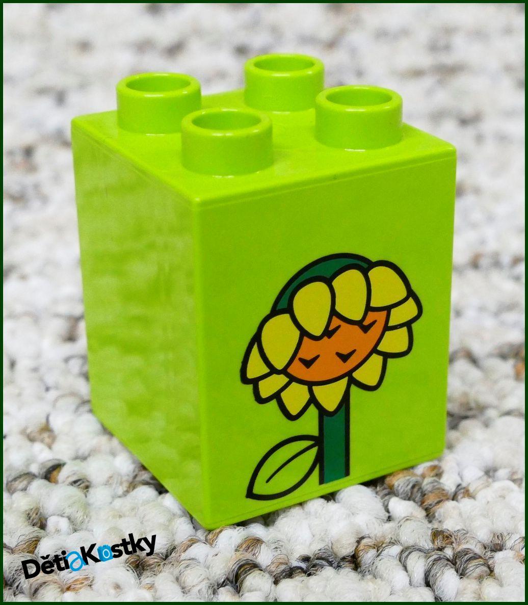 Lego® Duplo® Kostka 2x2x2 Limetka - Slunečnice