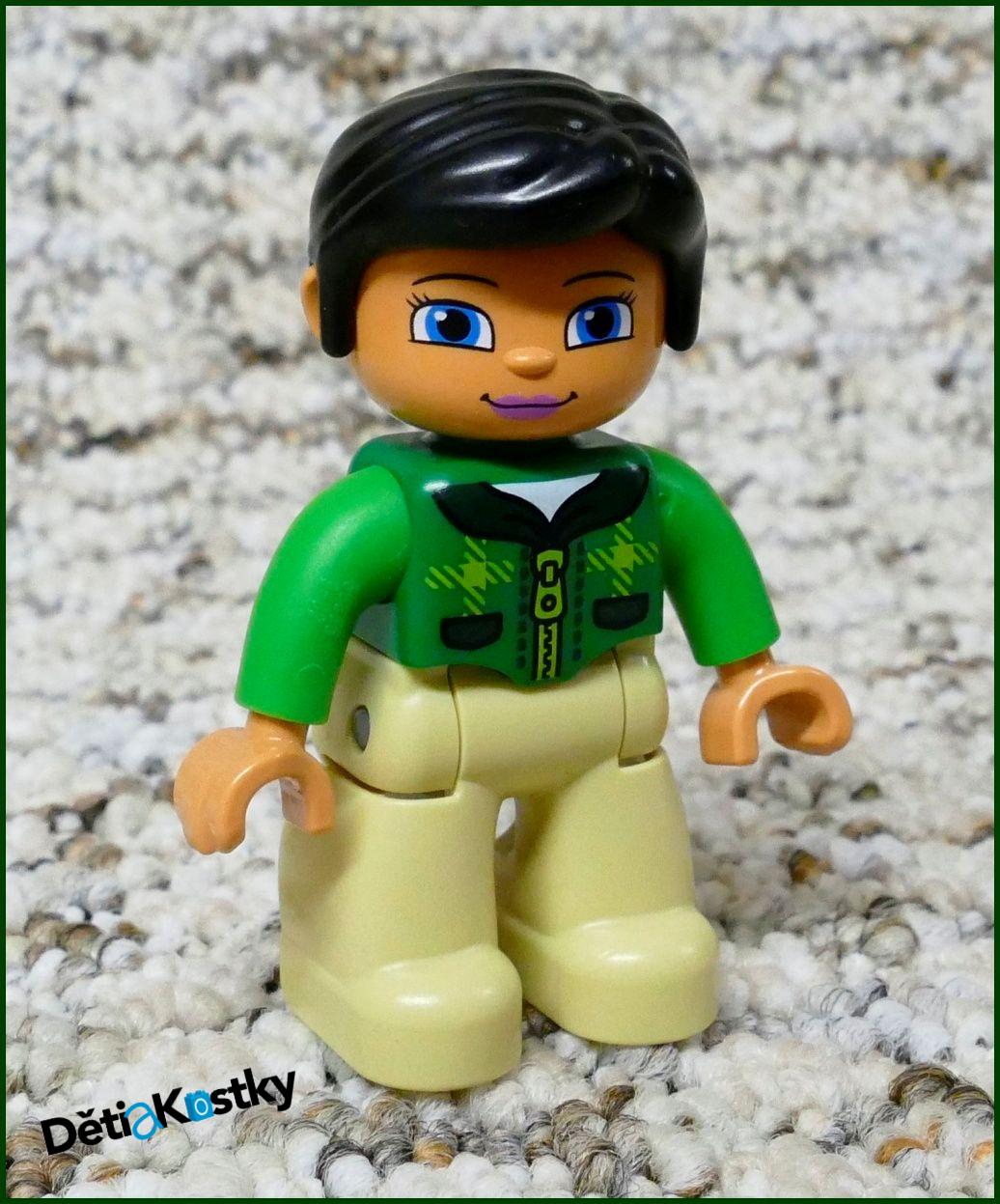 Lego® Duplo® Figurka Paní v Zeleném s Drdolem