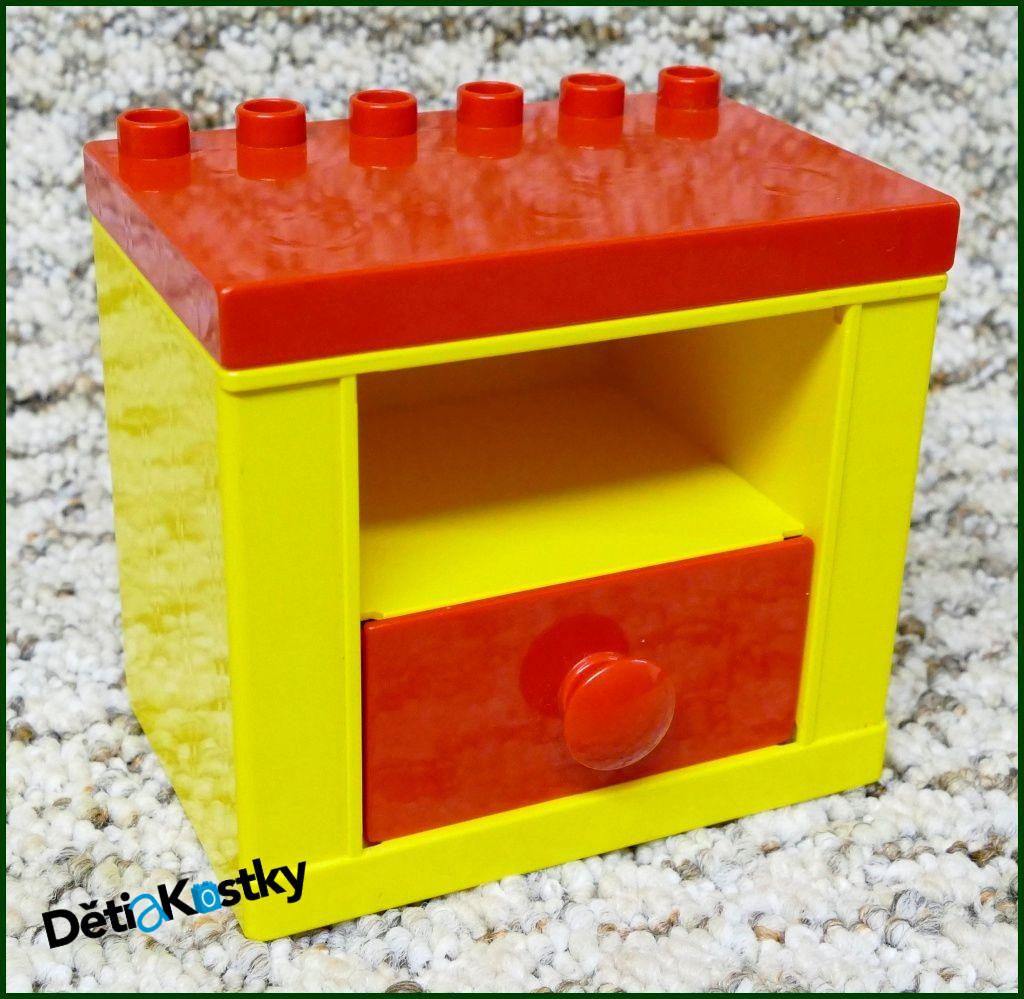 Lego® Duplo® Dolls Skříňka Žlutá s Červeným Šuplíkem