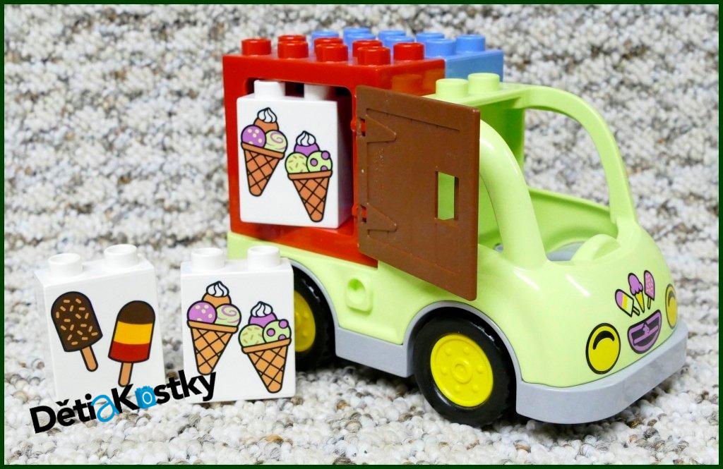 Lego® Duplo® Dodávka - Zmrzlina/Modro-Červené Kostky