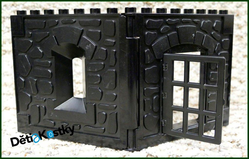 Lego® Duplo® Stěna Hradu Černá s Mříží