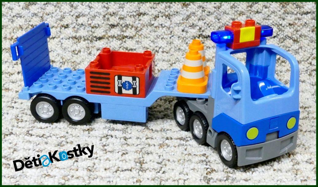Lego® Duplo® Tahač Modrý s Návěsem a Majáčkem