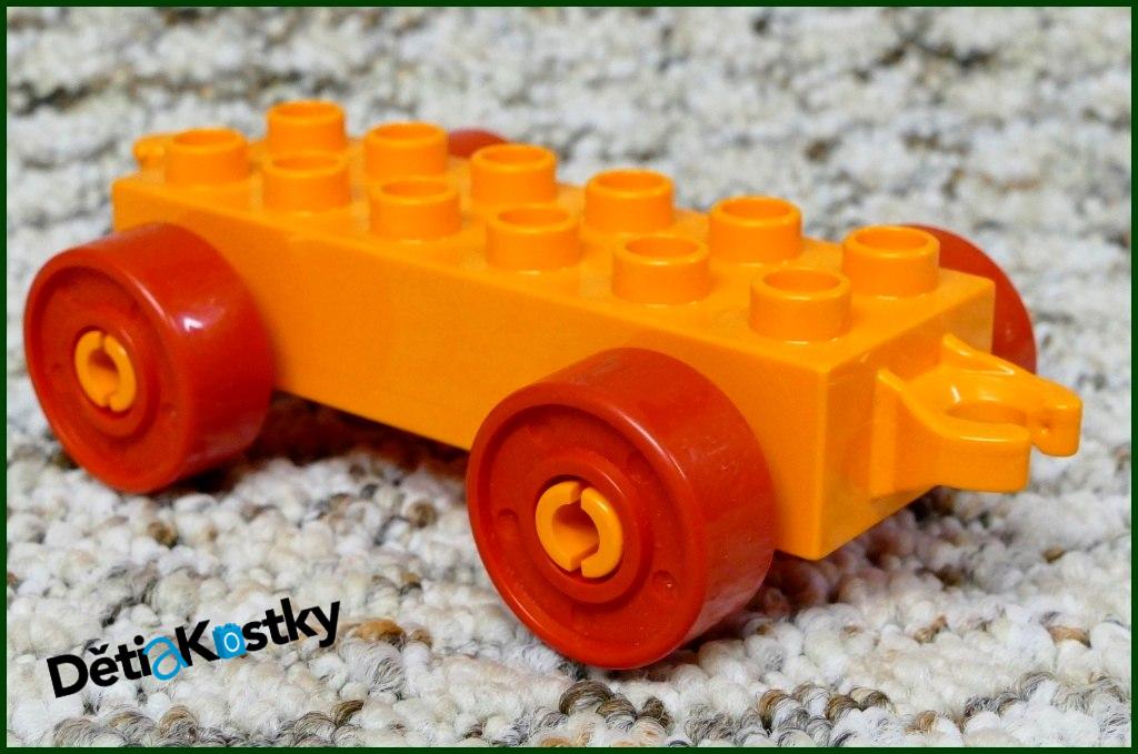 Lego® Duplo® Podvozek pro Auta Oranžový (Červená Kola)