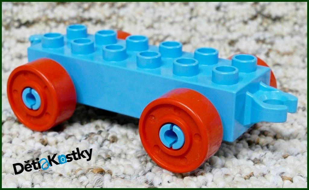 Lego® Duplo® Podvozek pro Auta Tyrkysový (Červená Kola)
