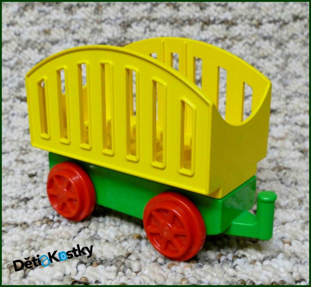 Lego® Duplo® Vagon Malý Zelený - Zakulacená Žlutá Korba