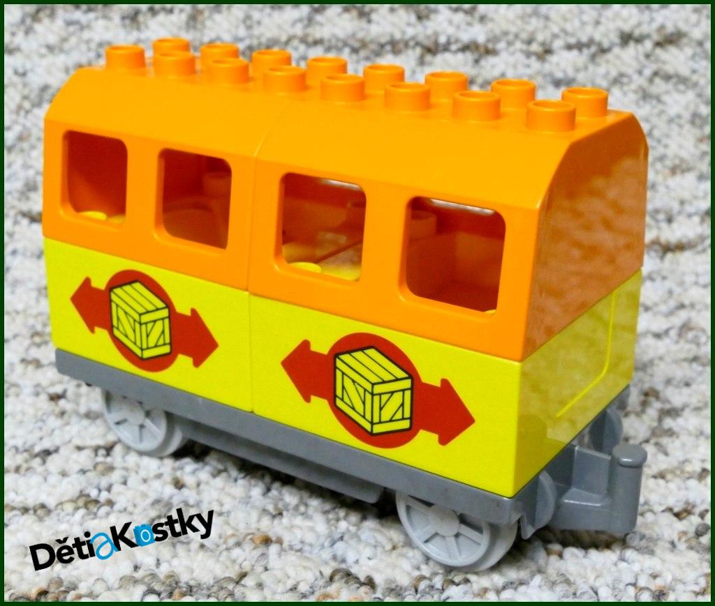 Lego® Duplo® Vagon pro Cestující Žlutý/Oranžový - Potisk Krabice