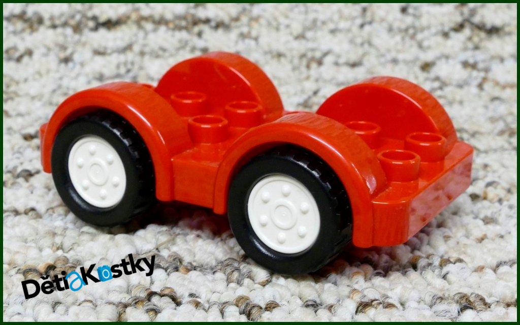 Lego® Duplo® Podvozek Autíčka 4x6 Červený - Bílá Kola
