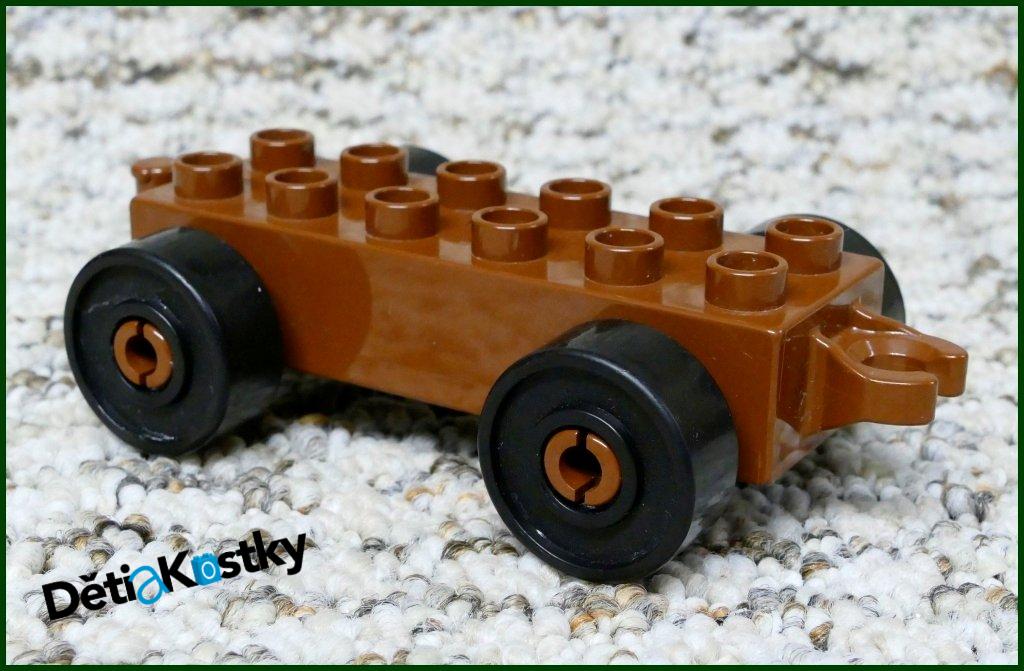 Lego® Duplo® Podvozek pro Auta Hnědý (Černá Kola)