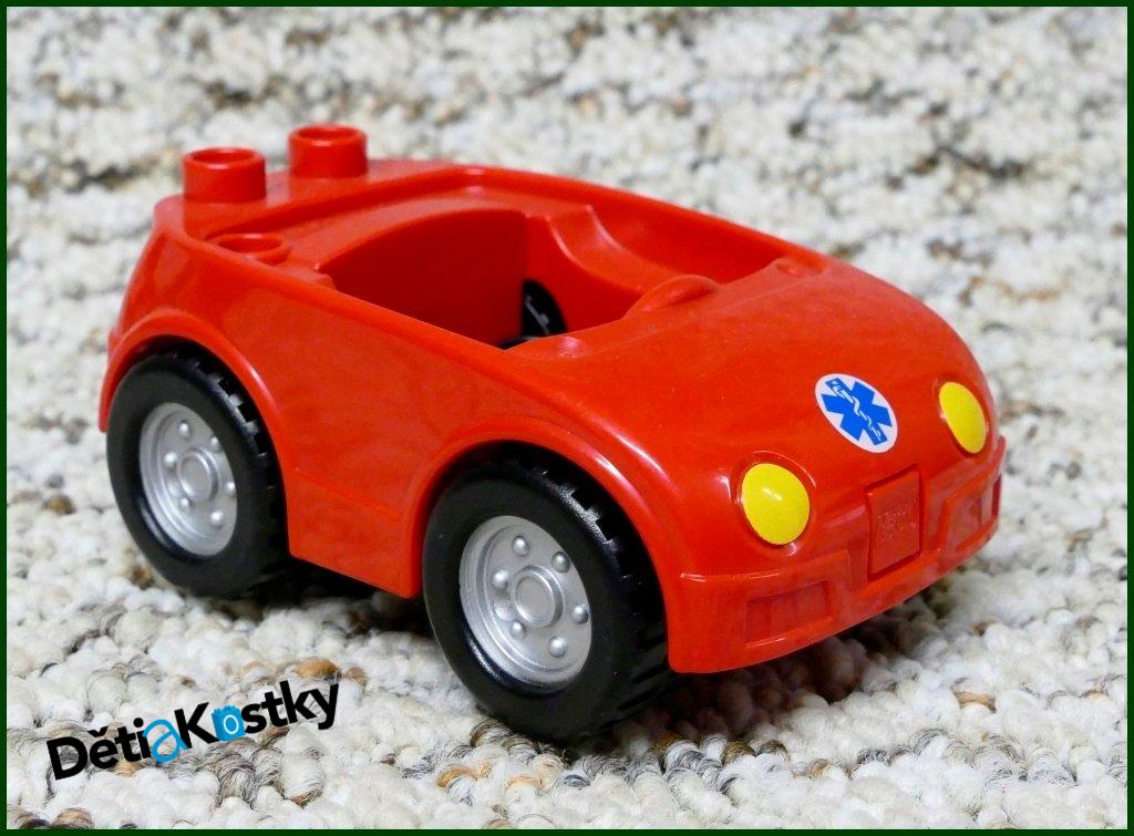 Lego® Duplo® Autíčko Malé Červené - Znak Nemocnice