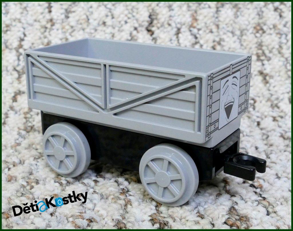 Lego® Duplo® Vagon Malý Černý - Šedá Korba s Obličejem