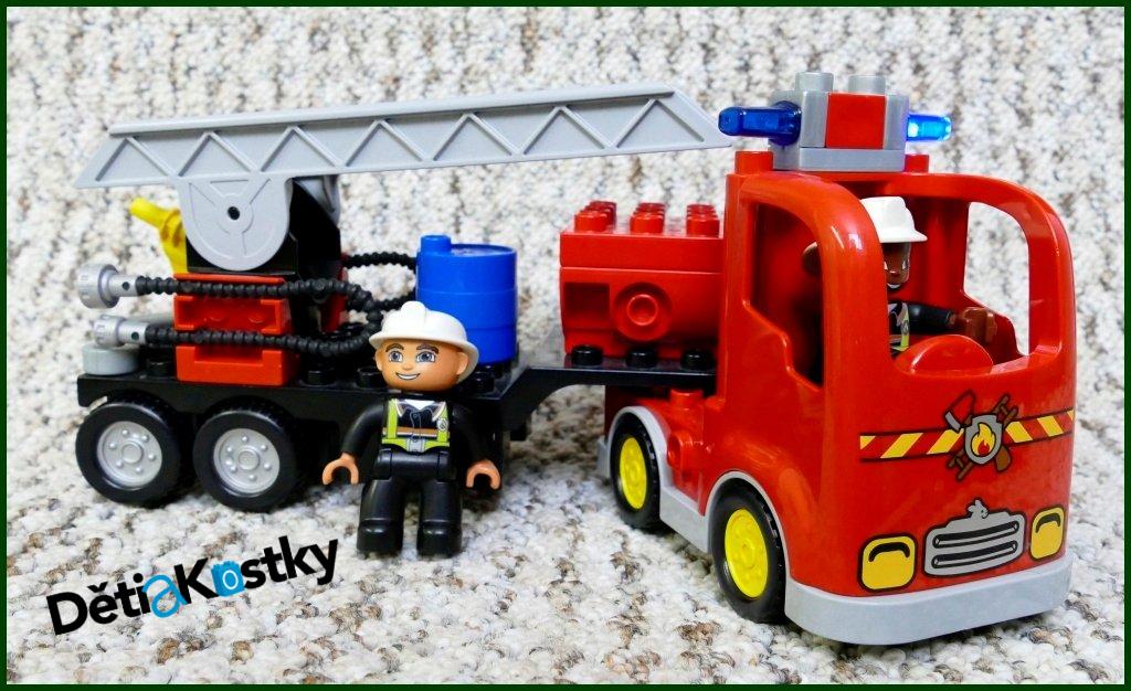 Lego® Duplo® Hasičské Auto s Návěsem, Žebříkem a Majáčkem