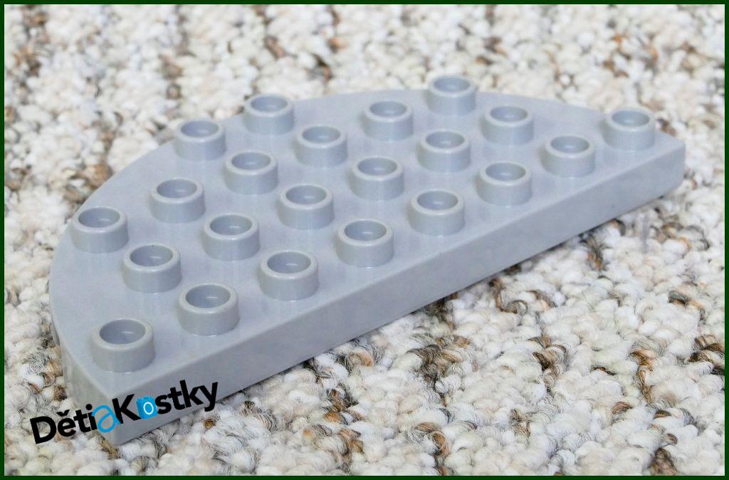 Lego® Duplo® Podložka/Destička 4x8 Půlkulatá Světle Šedá