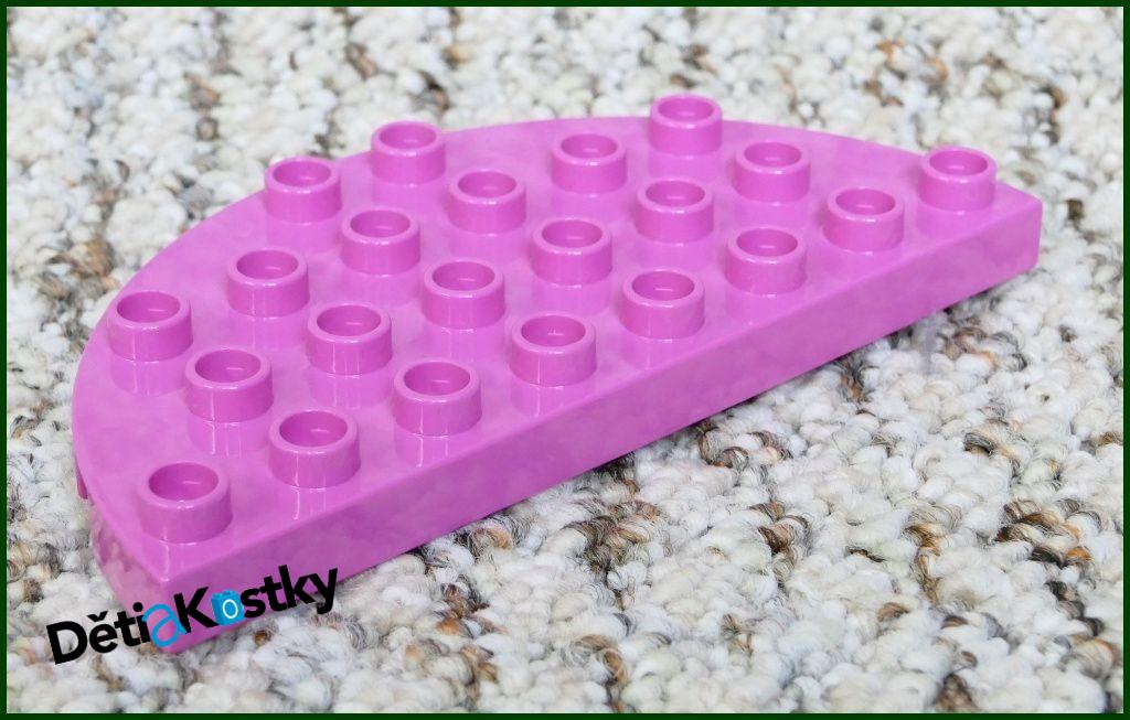 Lego® Duplo® Podložka/Destička 4x8 Půlkulatá Růžová