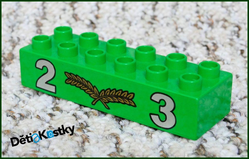 Lego® Duplo® Kostka 2x6 - Stříbrná Čísla 2 a 3