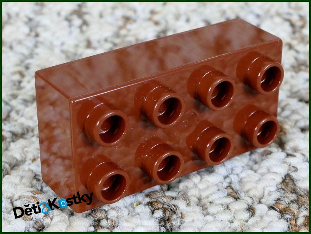 Lego® Duplo® Kostka 2x4 Tmavě Hnědá