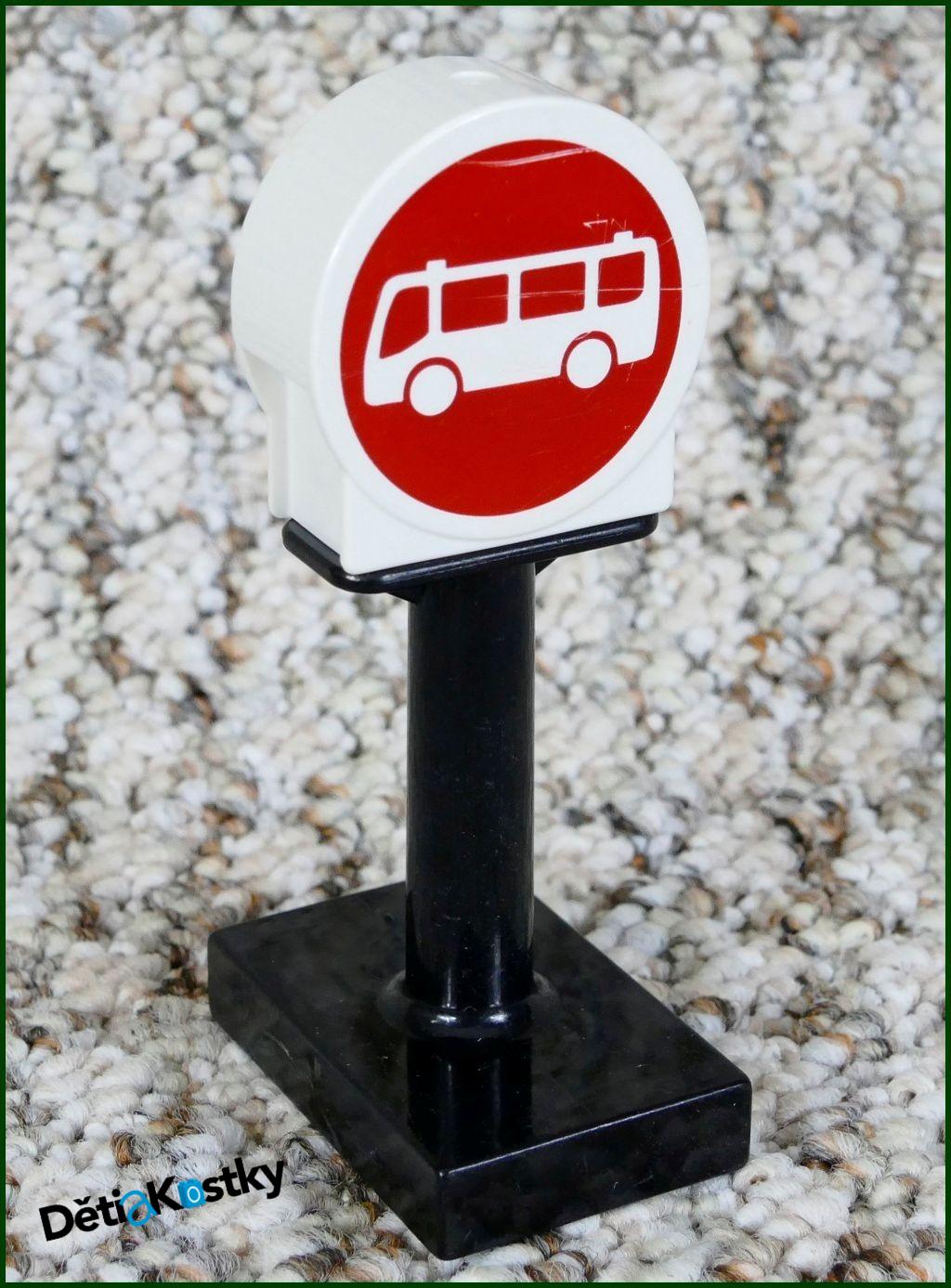 Lego® Duplo® Značka Bílá Kulatá - Autobusová Zastávka